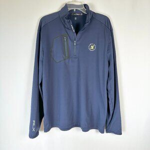 RLX Ralph Lauren 1/4 Zip Pullover Men XL Navy Golf 122nd US Open MGH 1811 Sporty